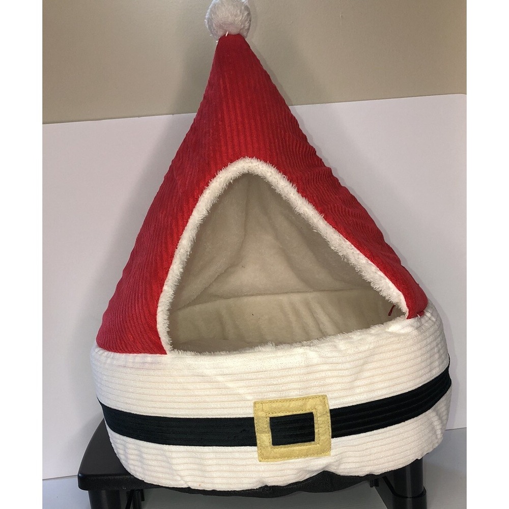 Unique Christmas Santa Hat Pet Bed - Cat‎ & Small Dog - New